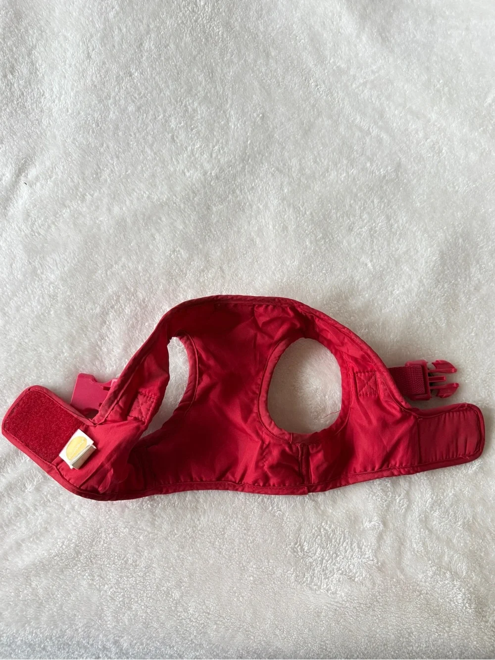 Simplydog white bone & red dog harness quick-release buckle metal D-rings M